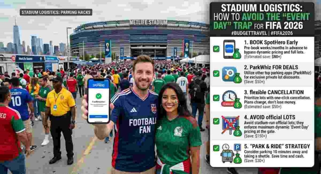 fifa 2026 avoid event day parking trap hacks