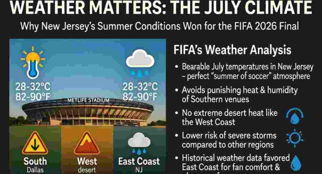 fifa 2026 nj july weather conditions