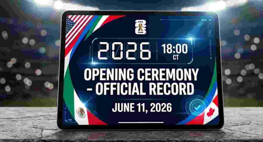 fifa 2026 opening ceremony date official record