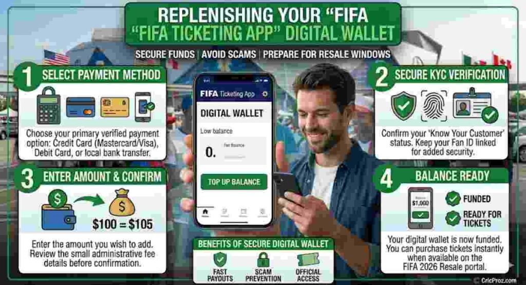 fifa 2026 replenish ticketing app digital wallet guide