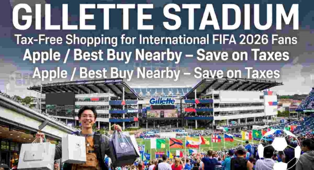 gillette stadium boston fifa 2026 tax free shopping