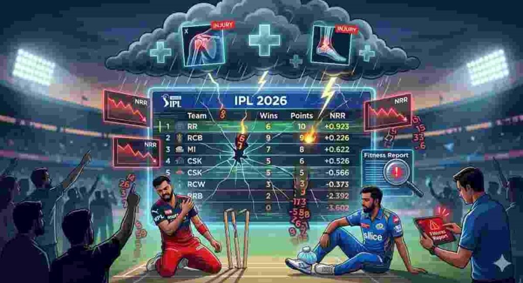 ipl 2026 injury updates nrr points table impact
