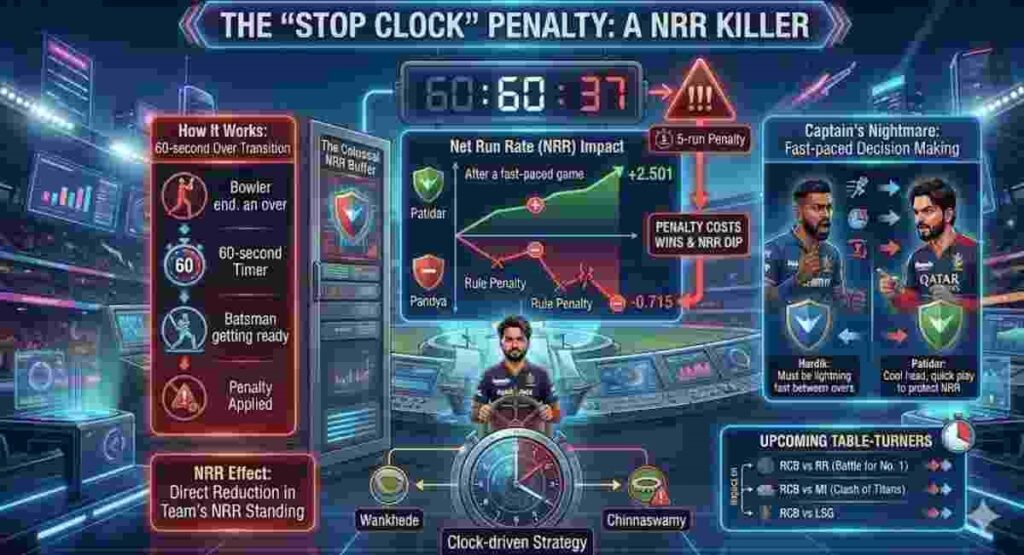 ipl 2026 stop clock penalty nrr impact guide