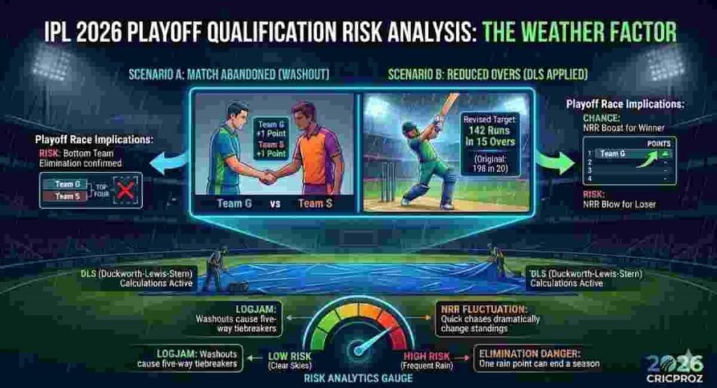 ipl 2026 weather risk analysis playoff scenarios