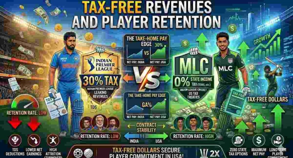 ipl vs mlc player retention tax comparison
