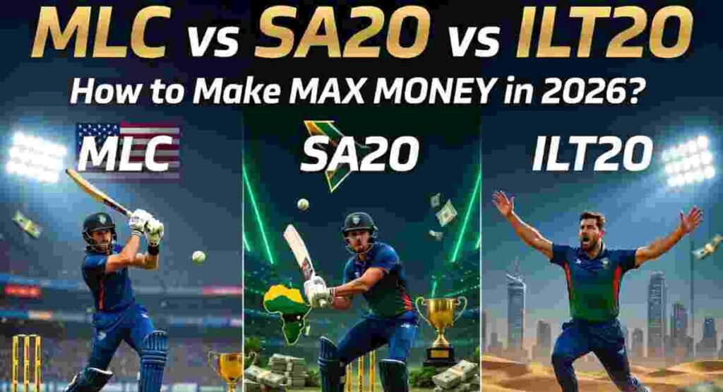 mlc vs sa20 vs ilt20 max money cricket 2026