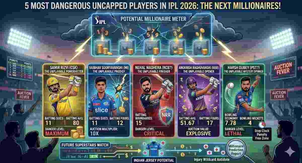 5 Dangerous Uncapped Players in IPL 2026: Next Millionaires