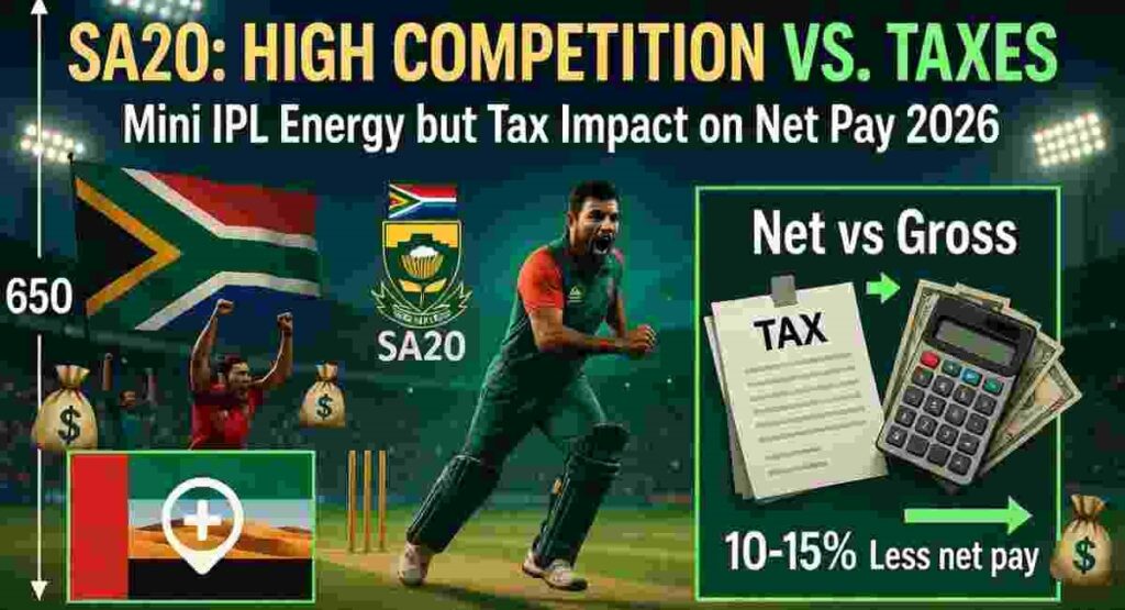 sa20 cricket salary tax comparison 2026