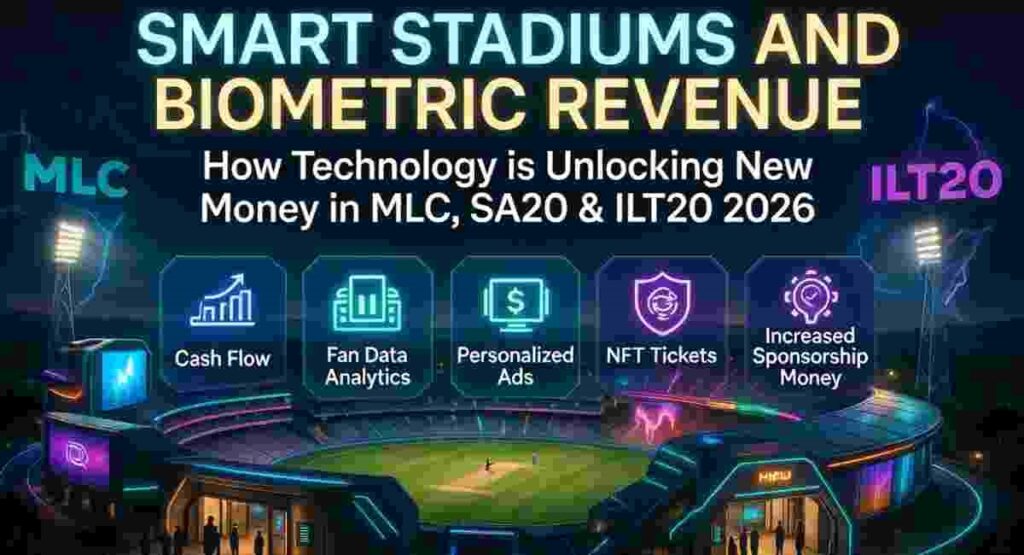 smart stadiums biometric revenue tax free cricket 2026