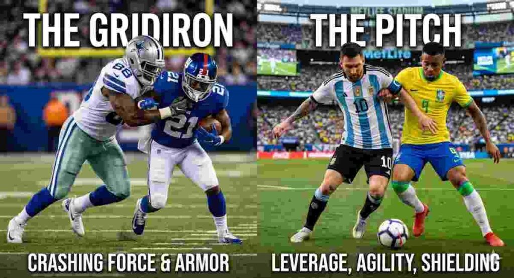 soccer vs football physicality gridiron vs pitch comparison