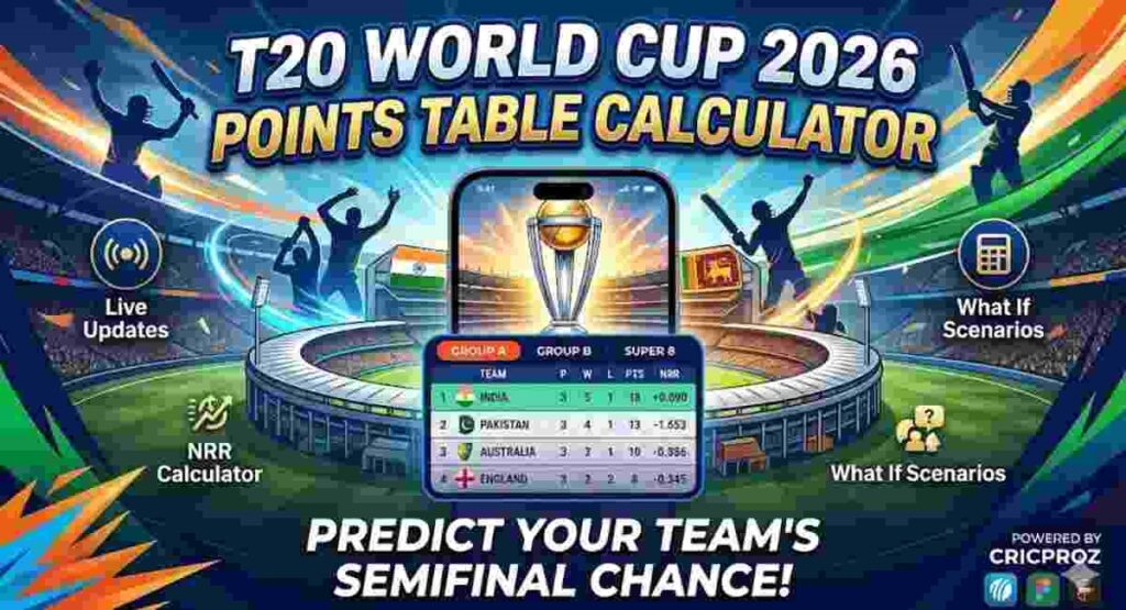 t20 world cup 2026 points table calculator