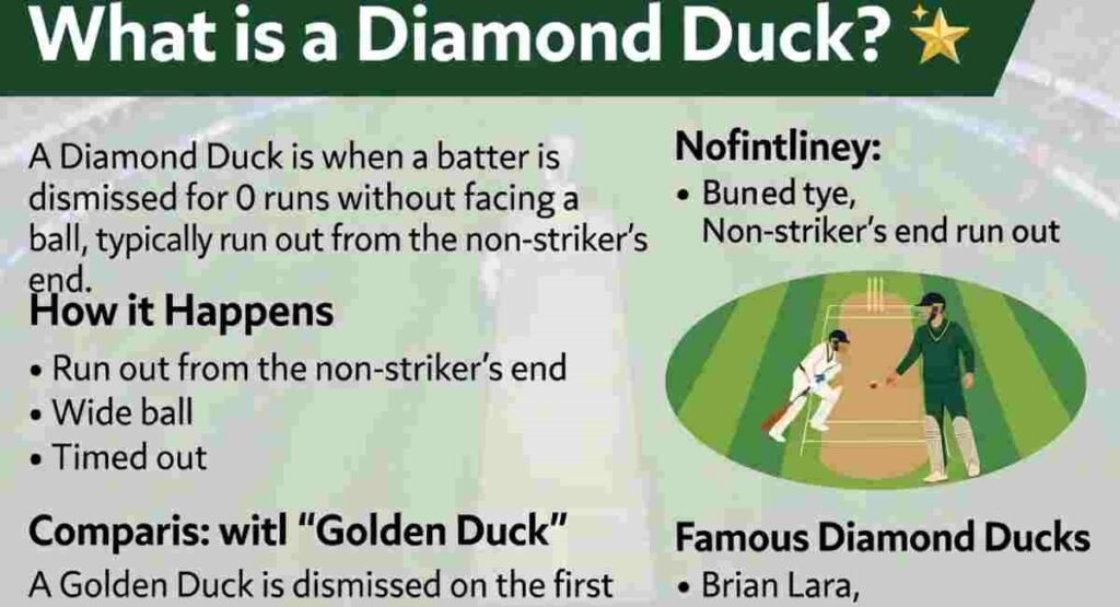 diamond duck in cricket run out