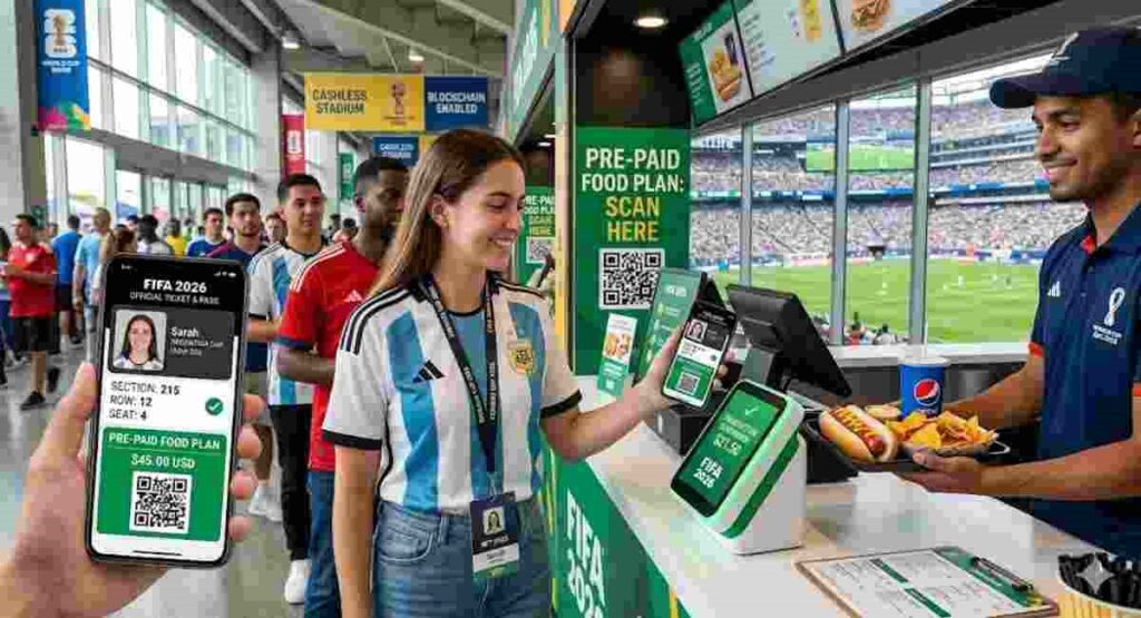 fifa 2026 blockchain ticketing prepaid food