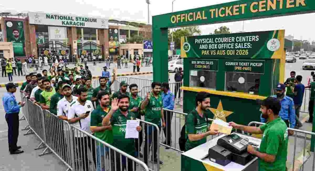 pak vs aus physical ticket courier centers