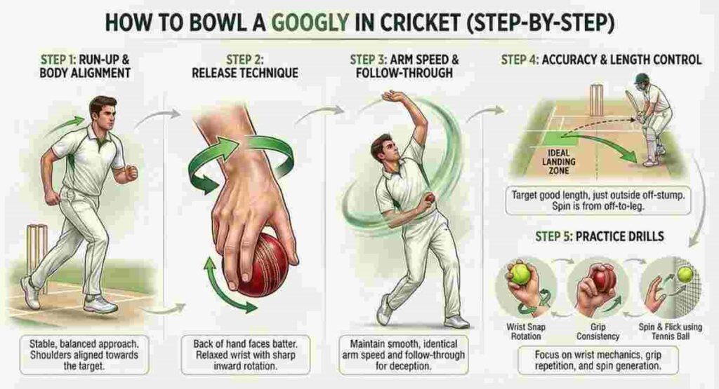 the googly wrist spin variation grip