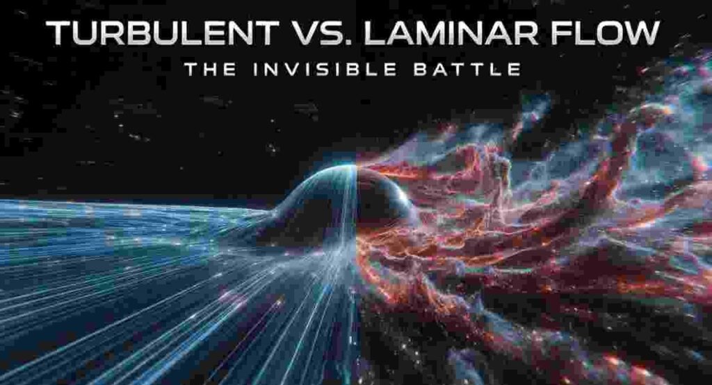 turbulent vs laminar flow football physics