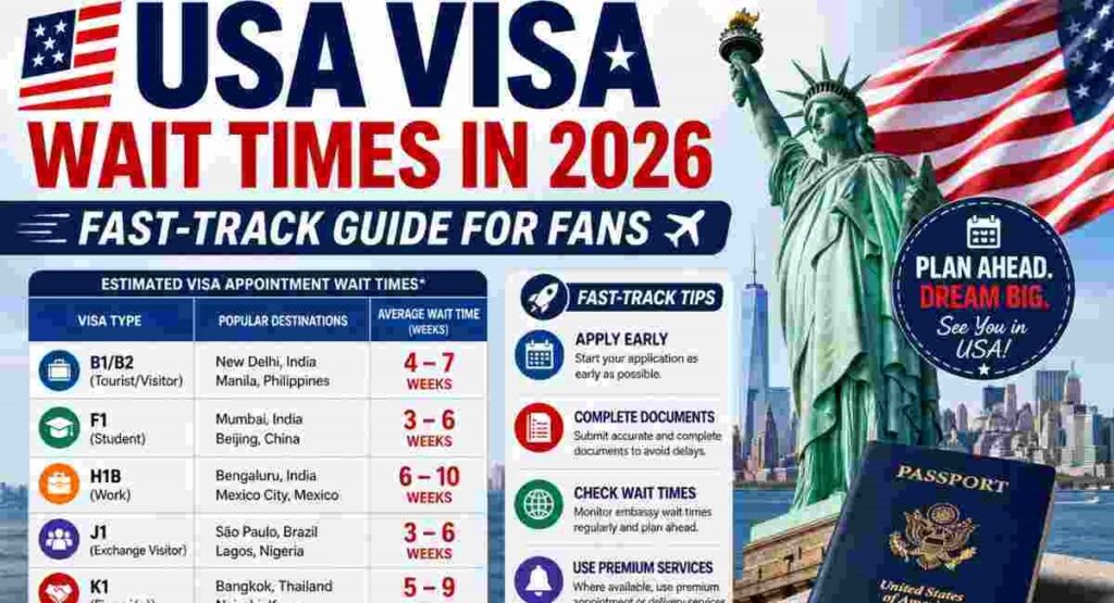 usa visa wait times 2026 guide