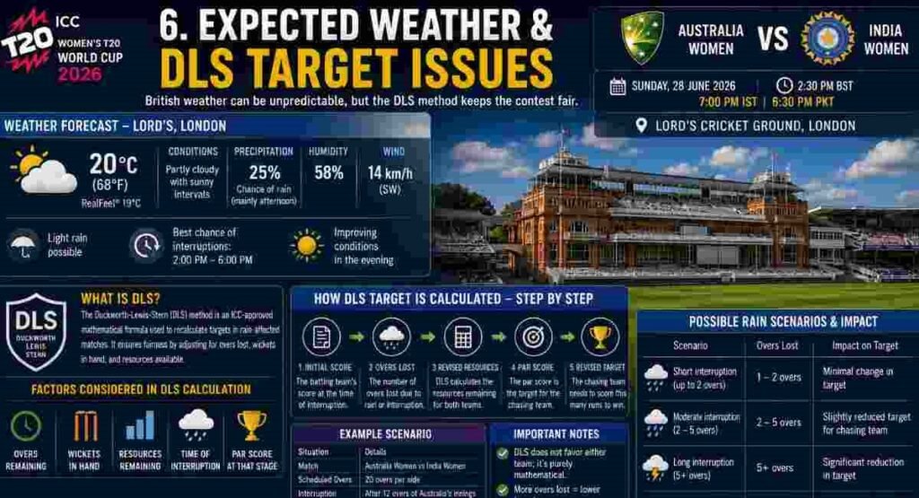 expected weather dls target issues