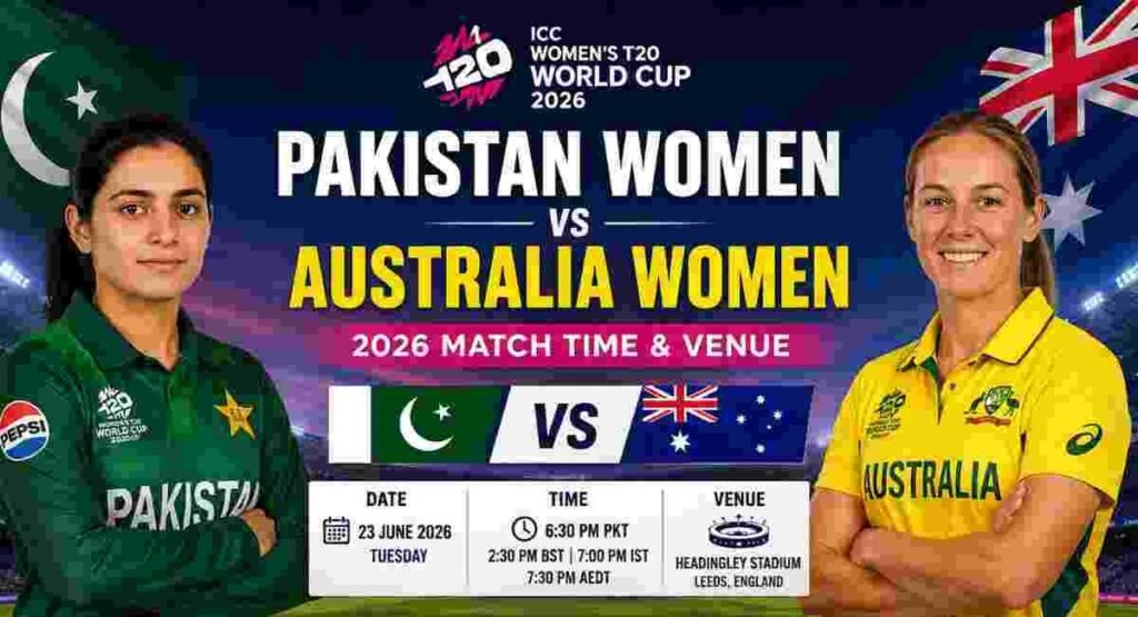 pakistan vs australia women 2026 match time venue
