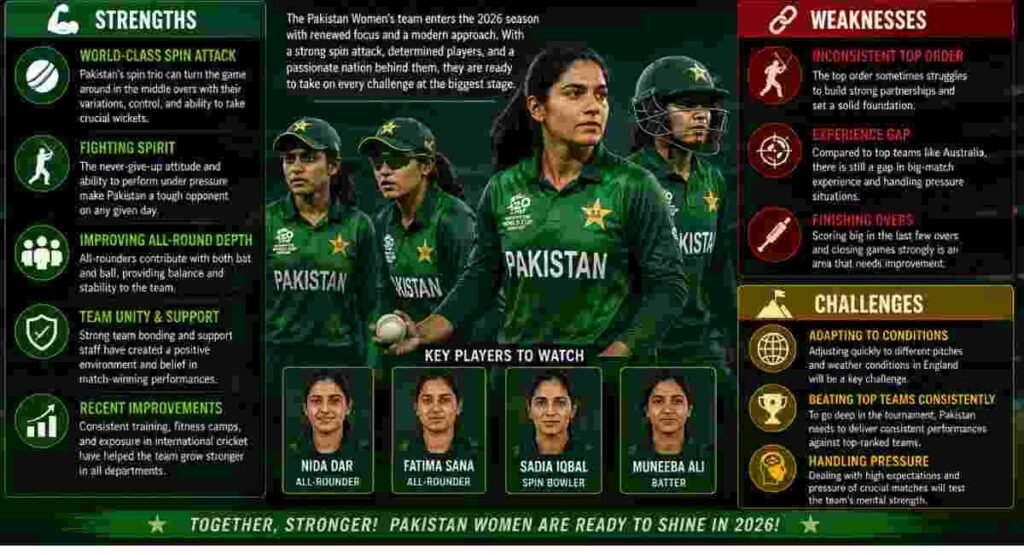 pakistan vs australia women 2026 pakistan strengths weaknesses