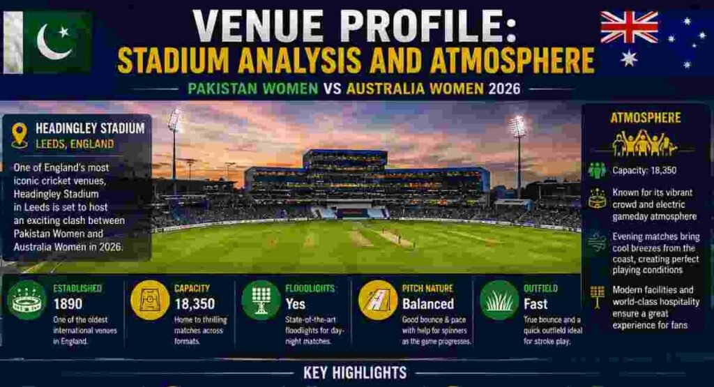 pakistan vs australia women 2026 venue analysis