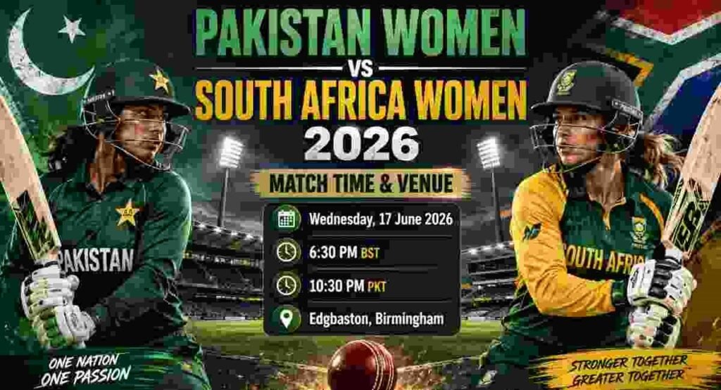 pakistan vs south africa women 2026 match time venue