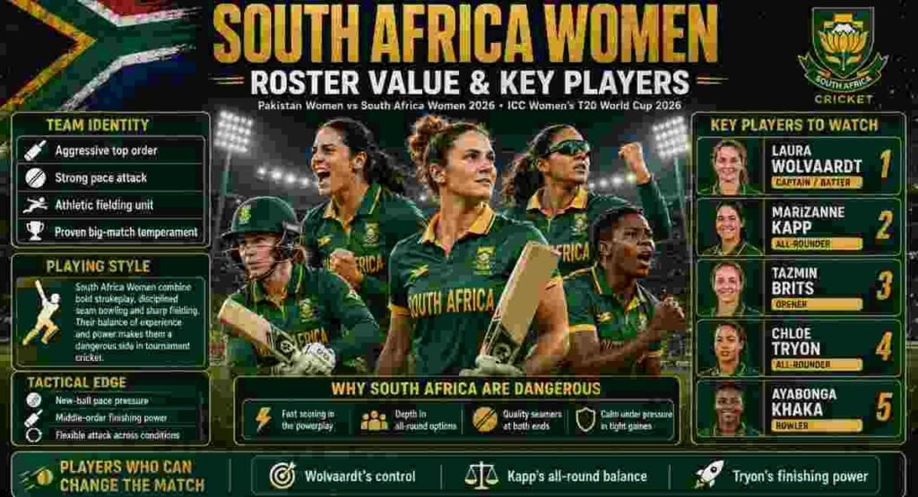 pakistan vs south africa women 2026 south africa roster