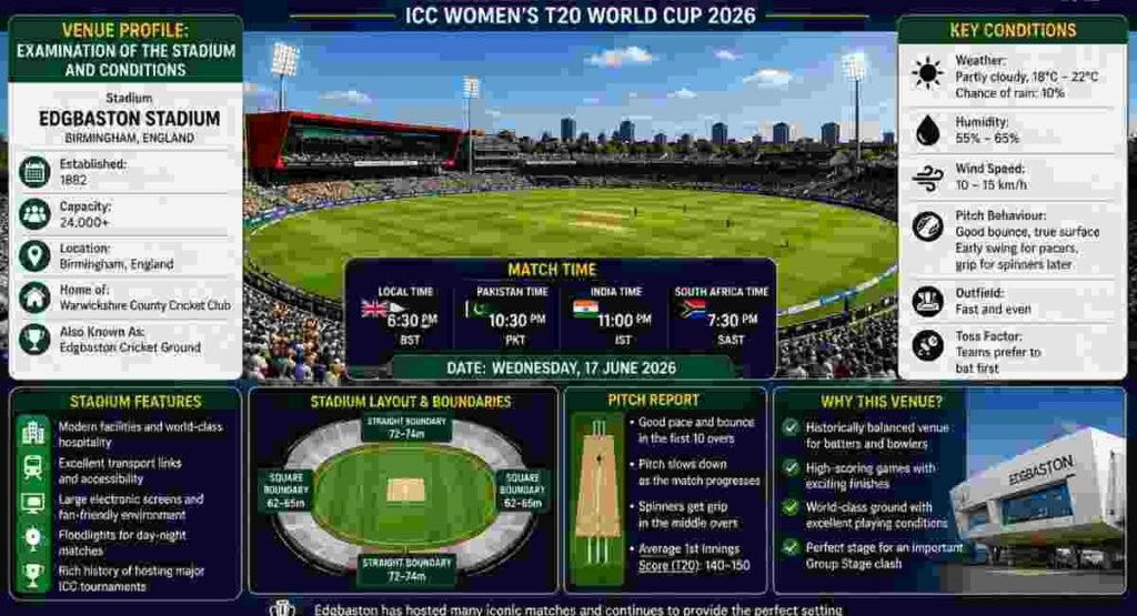 pakistan vs south africa women 2026 venue conditions