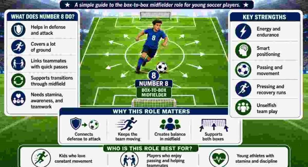 soccer positions number 8 midfielder